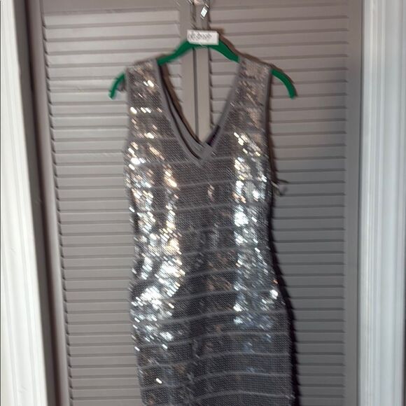 Hot Miami Styles Dresses & Skirts - Hot Miami Styles Glittering Silver Backless Dress